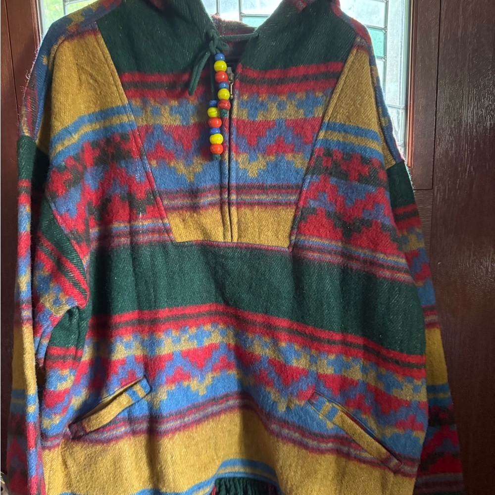 Jou Jou Multicolor Hooded Poncho